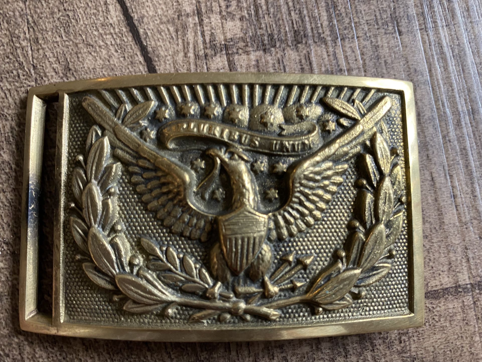 100% Brass Belt Buckle, Vintage