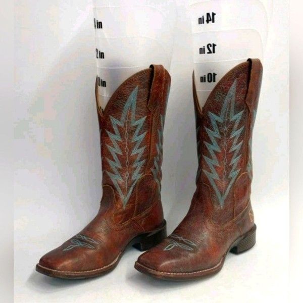 NEW Noble Outfitters Leather Brown Western Cowgirl Cowboy Boots 6.5