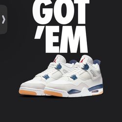 Jordan 4 SB Navy  Ds M6 W7.5 