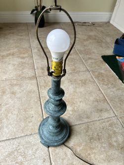 24” Steel Base Tall Table Lamp