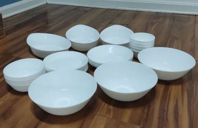 ikea - 35-Piece All-White Ceramic Dinnerware & Serving Set