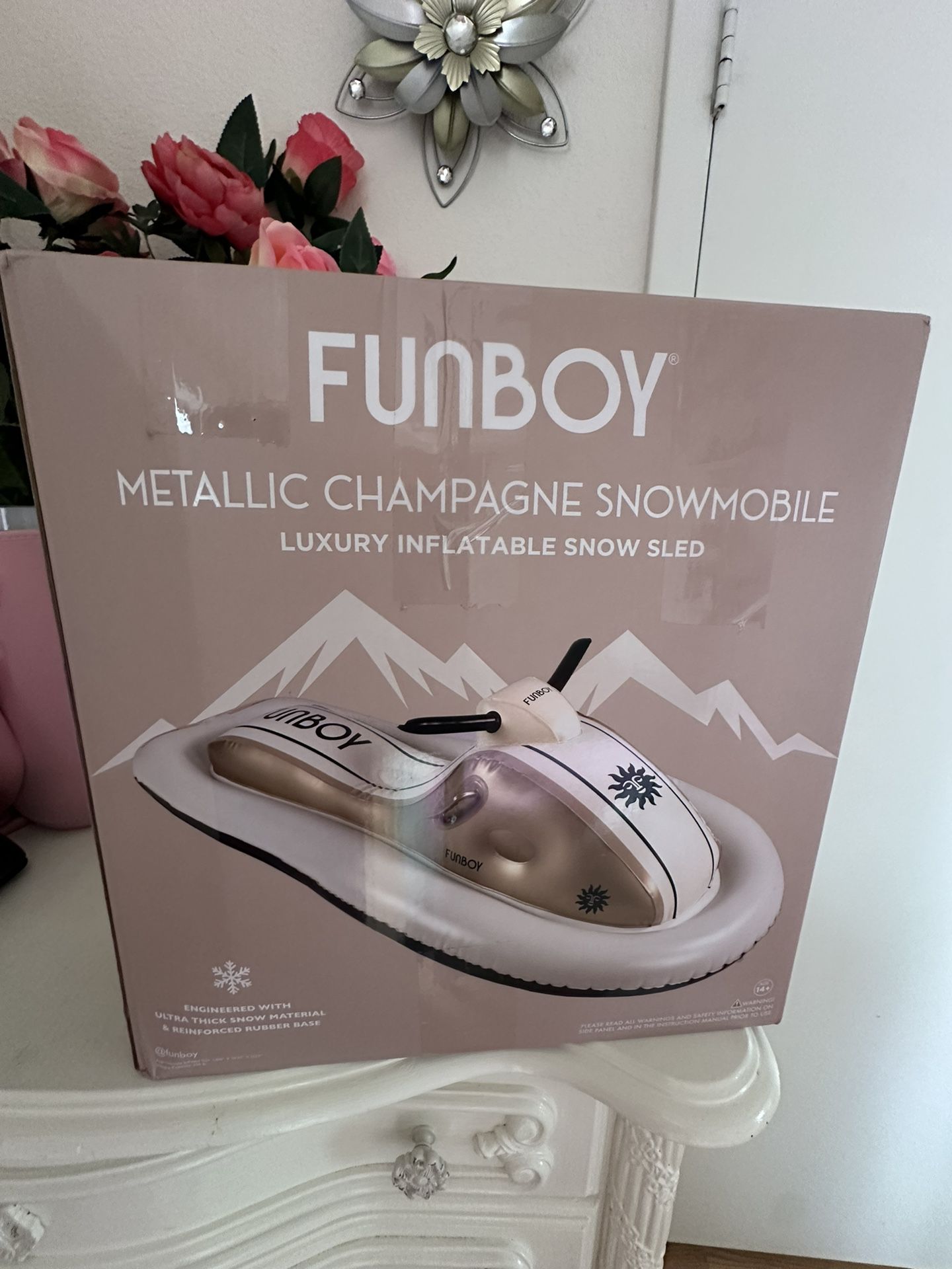 FunBoy Snowmobile Inflatable Snow Sled  ❄️ ☃️ 🏂