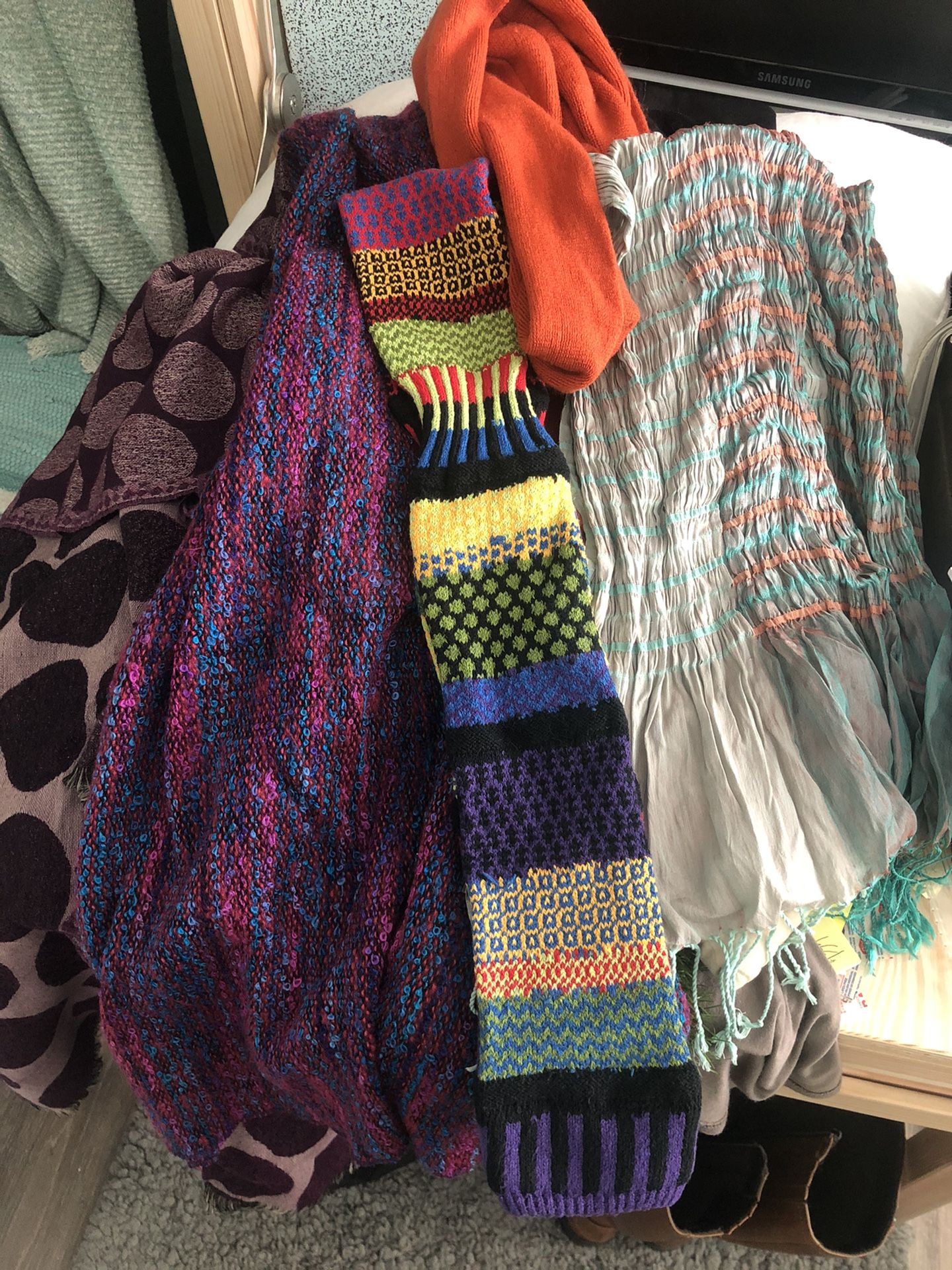 5 scarves