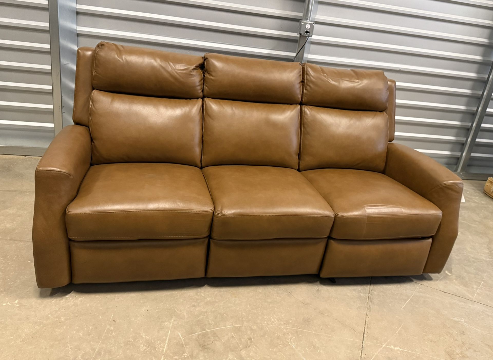 LEATHER POWER RECLINING SOFA