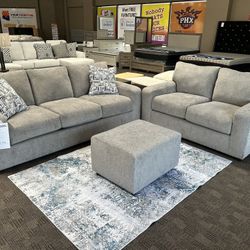 Comfy Gray Sofa Set (marked down!!)