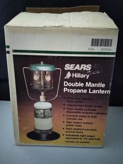 Vintage Sears Hillary Single Mantle Propane Lantern With Original Box