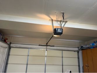 Garage door with remote