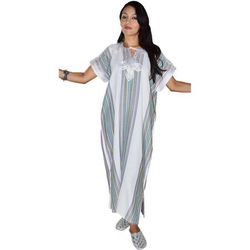 Moroccan Women Arabian Beach Summer/ wedding Caftan Dres "white"