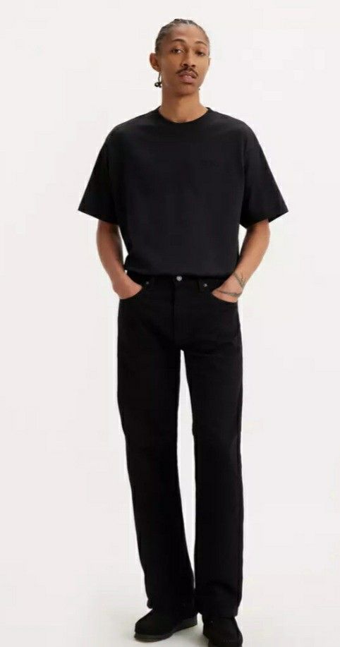 Levi's Men's 559 Loose Straight Fit Black Denim Jeans- 36x34