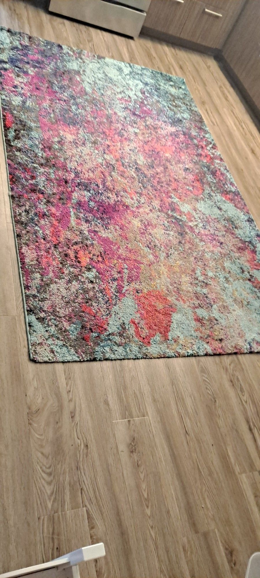 5x8 Floor Rug Multicolor Turquoise Teal Magenta Made In Turkey