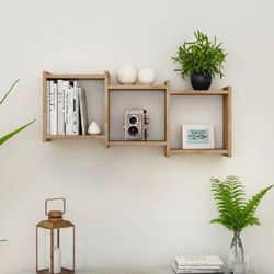3-Cube Floating Decorative Organizer Wall Shelf