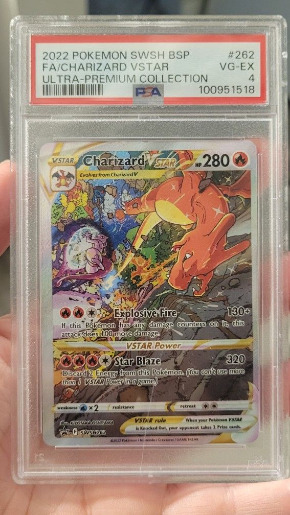 Charizard Vstar Graded Pokemon Card