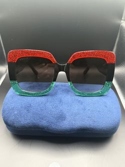 Gucci Women Sunglasses 100% Authentic Red Green &Black