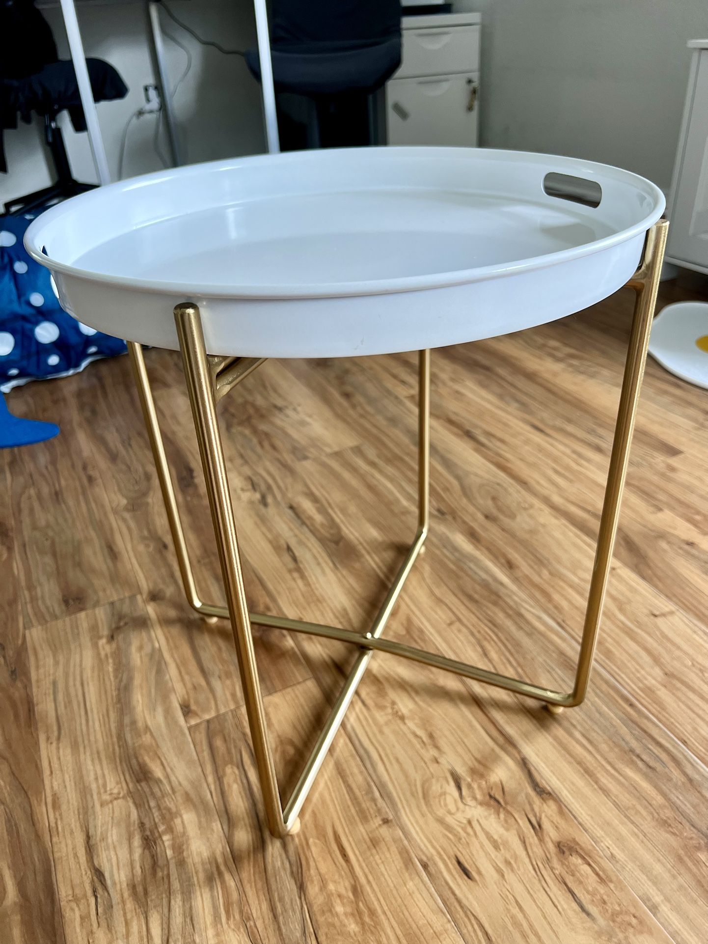 World Market Round Tray Top Side Table