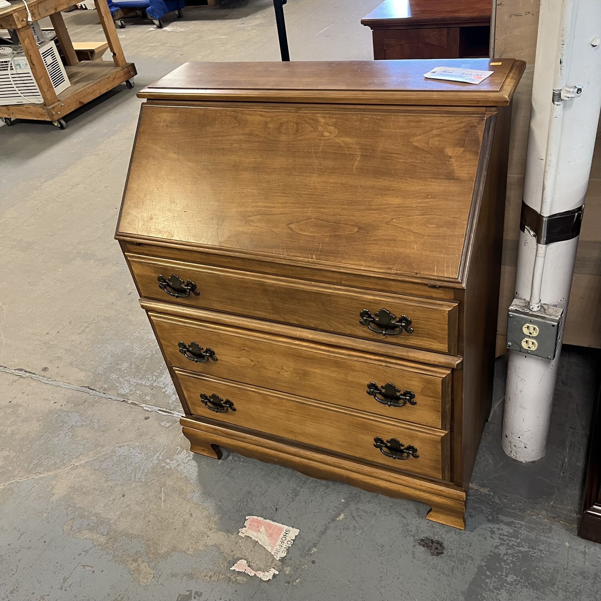 Vintage Wood Secretary Desk Dresser (in store)