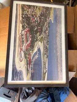 Framed Hotel del Coronado Vintage Aerial Print