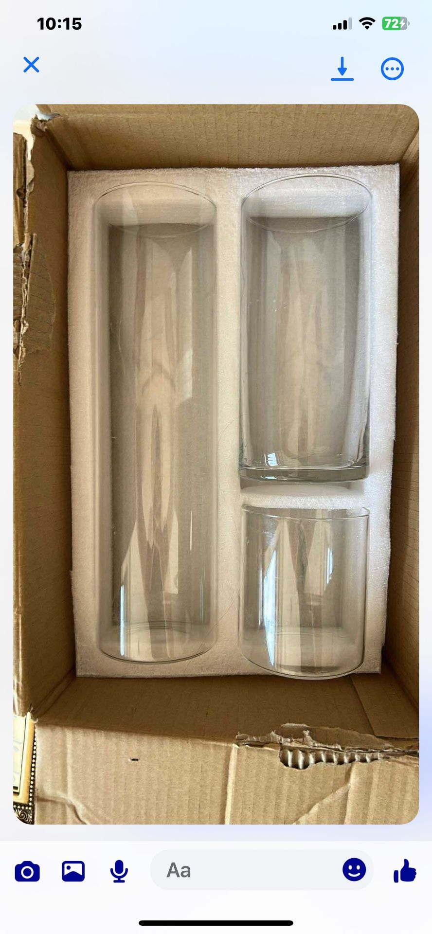 Yummi vases- 16 Sets of 3