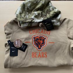 Nike NFL Chicago Bears Salute To Service Therma Hoodie New!