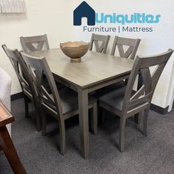 Grey Dining Table With 6 Chairs 