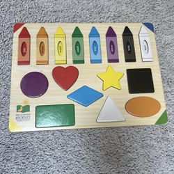 Shapes and colors wooden learning puzzle