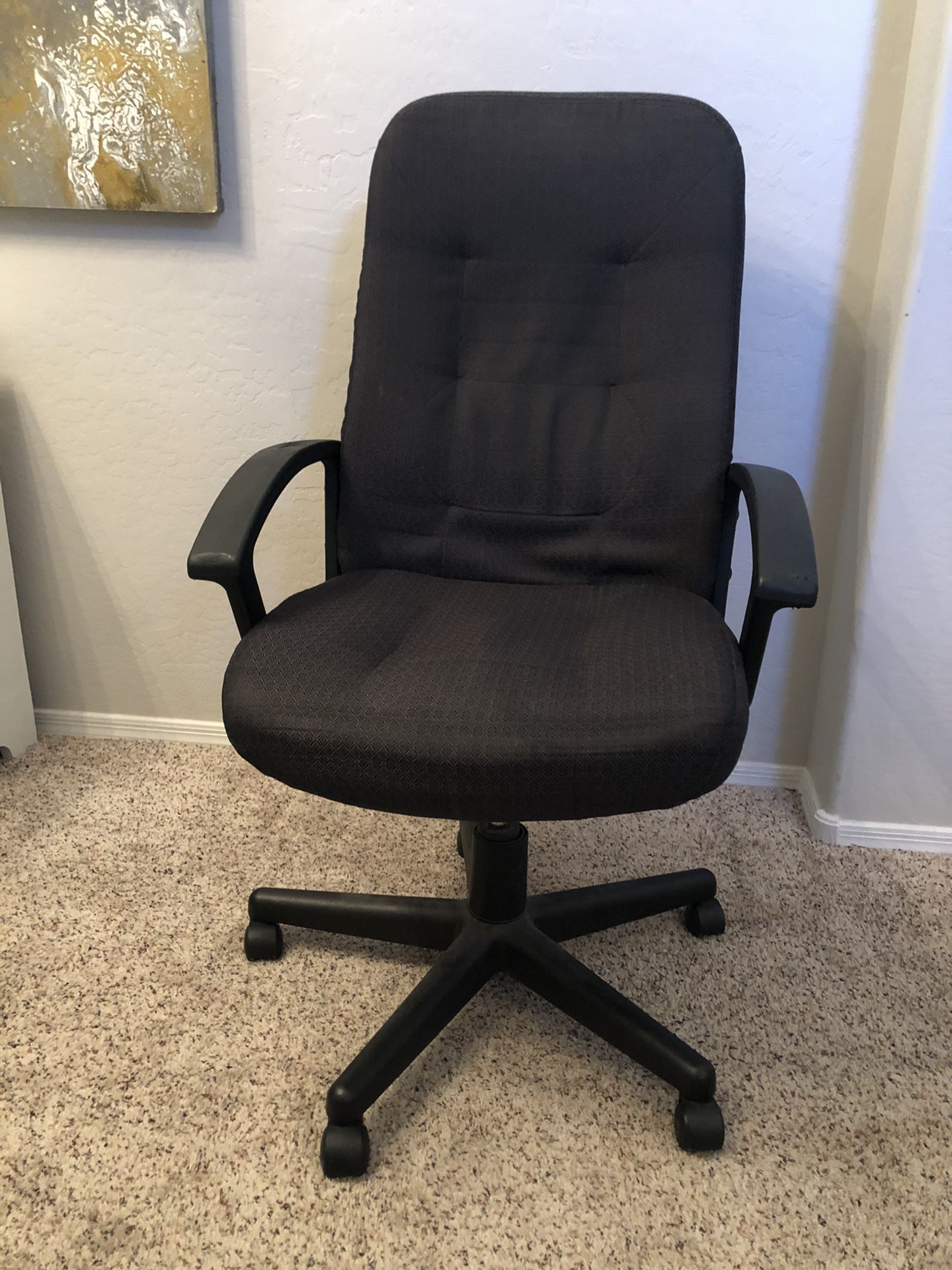 Charcoal grey black office chair