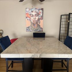 Marble Dining Table With 4 Chairs 