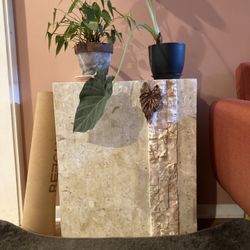 3 Vintage Maitland Smith Tesselated Stone Console Table 