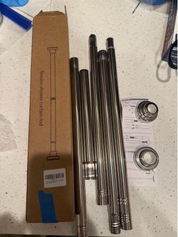 32-80 inch Adjustable Spring Tension Curtain Rod