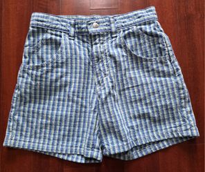 Vintage Lee Checkered High Rise Jean Shorts
