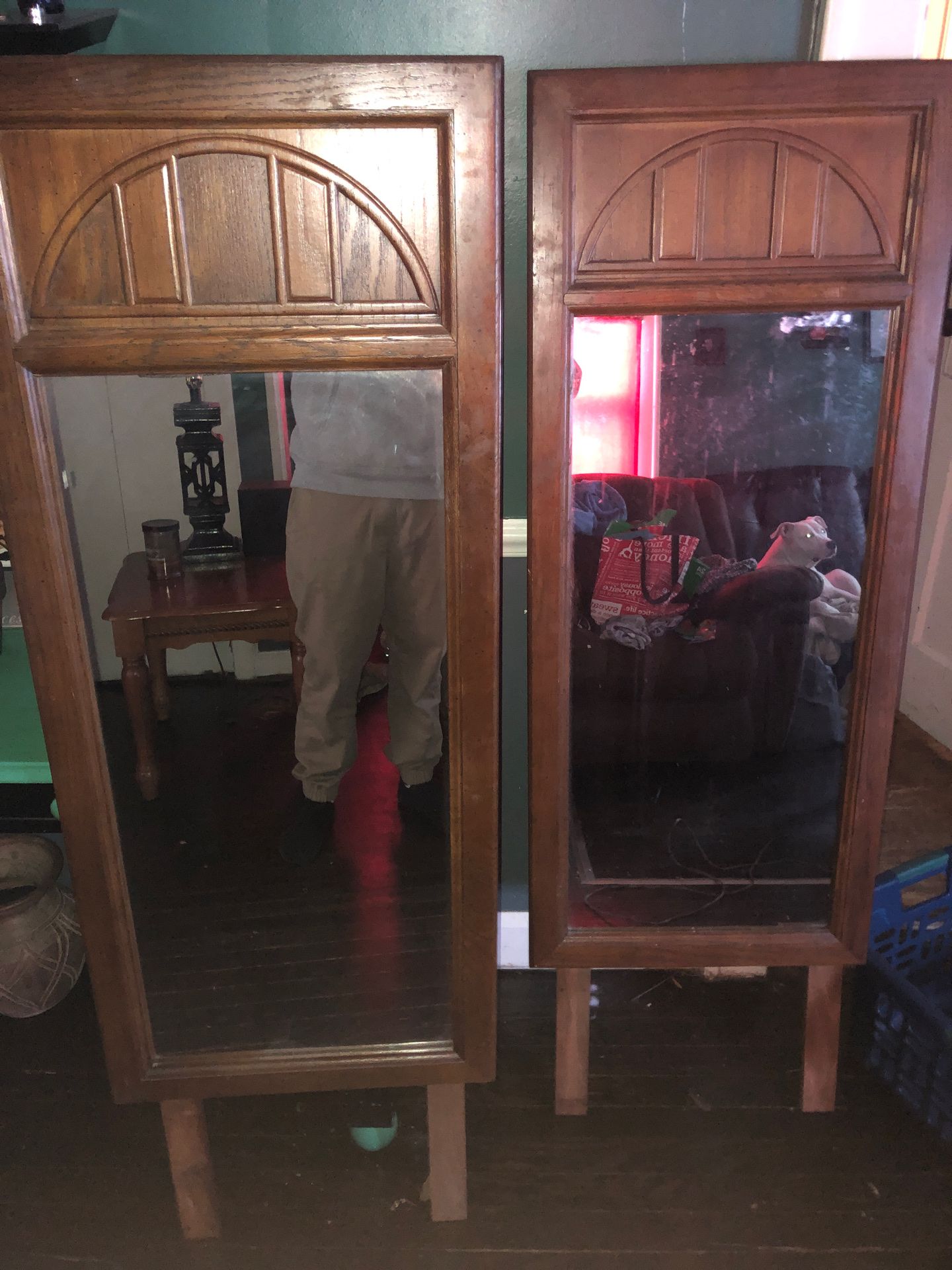 Vintage 1960s/70s Dresser Mirrors   (great Project Piece)