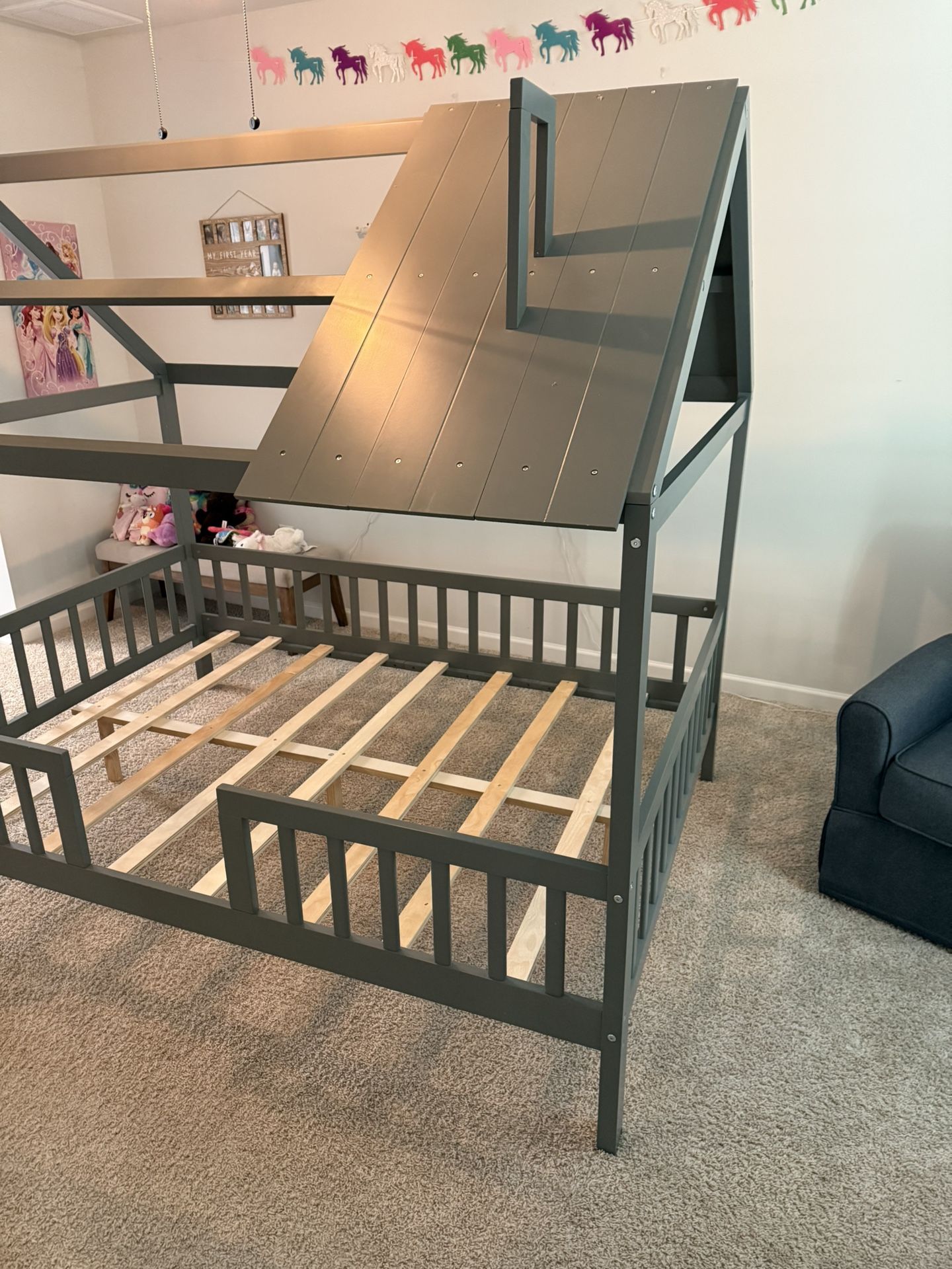 Kids Full Size House Bed Frame