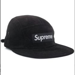 Supreme Suede Camp Cap SS18 (Black) DSWT