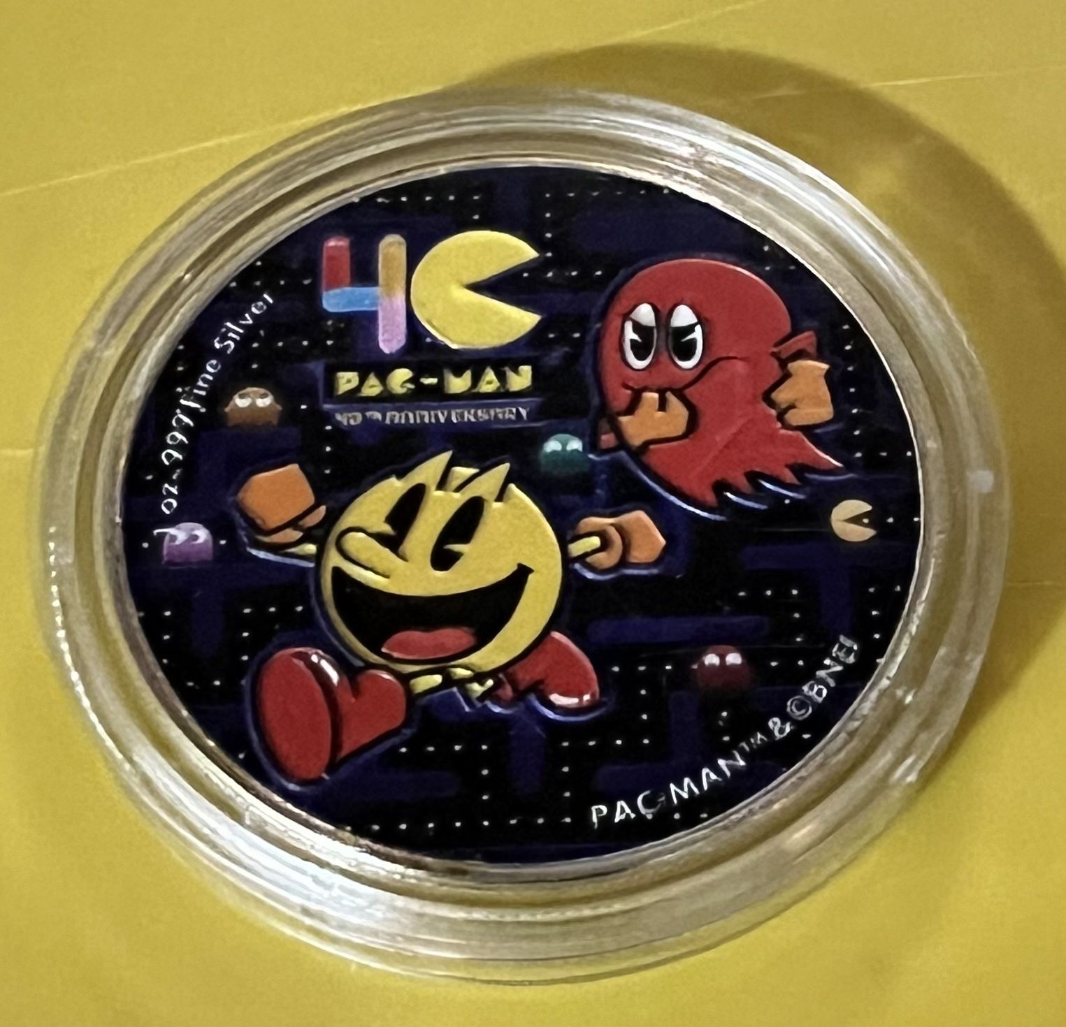 Silver Pac Man Pac-Man 40th Anniversary 1 oz Silver - Rare Colors for Sale in Rancho ...