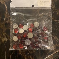 12 MM Red Rhinestones Pack Of 95