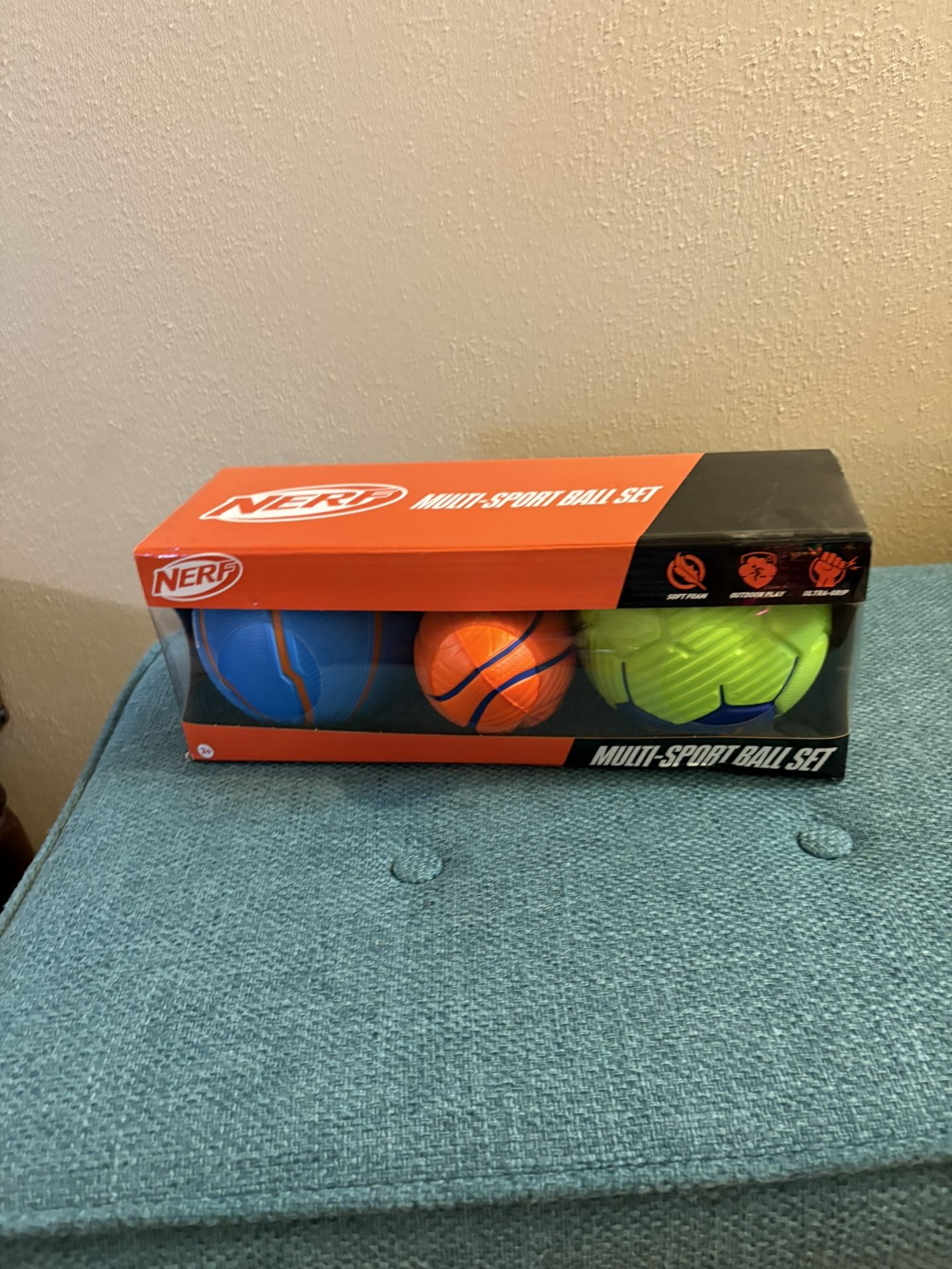 NERF Multi-Sport Ball Set – Football, Basketball & Soccer Ball