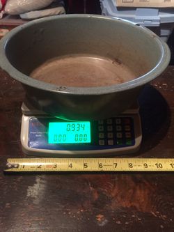 Blue enamel basin