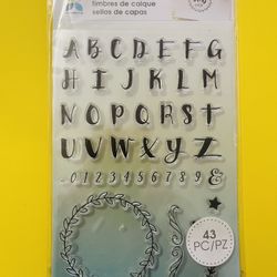 43pc Name Brand ABC’s, 123’s/Monogram Stamp Set