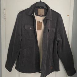 Men's Sherpa Jacket Large Gray Jachs New Corduroy 