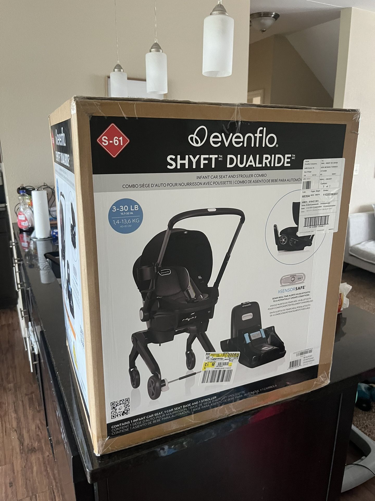Brand New Evenflo Pivot Modular Travel System (Car Seat + Stroller) – Unopened