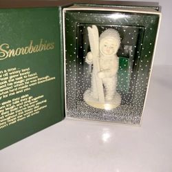 Vintage Department 56 Winter Tales Of The Snow Babies Figurine Let's Go Skiing