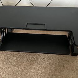 Adjustable Dual Monitor Sit To Stand Riser (black) - $35