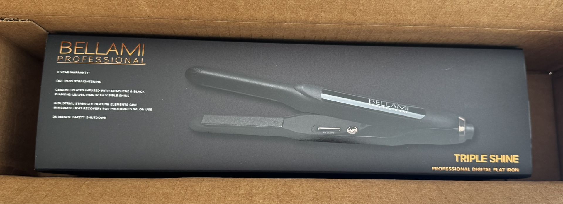 Triple Shine Professional Digital Flat Iron, Black Onyx Copper