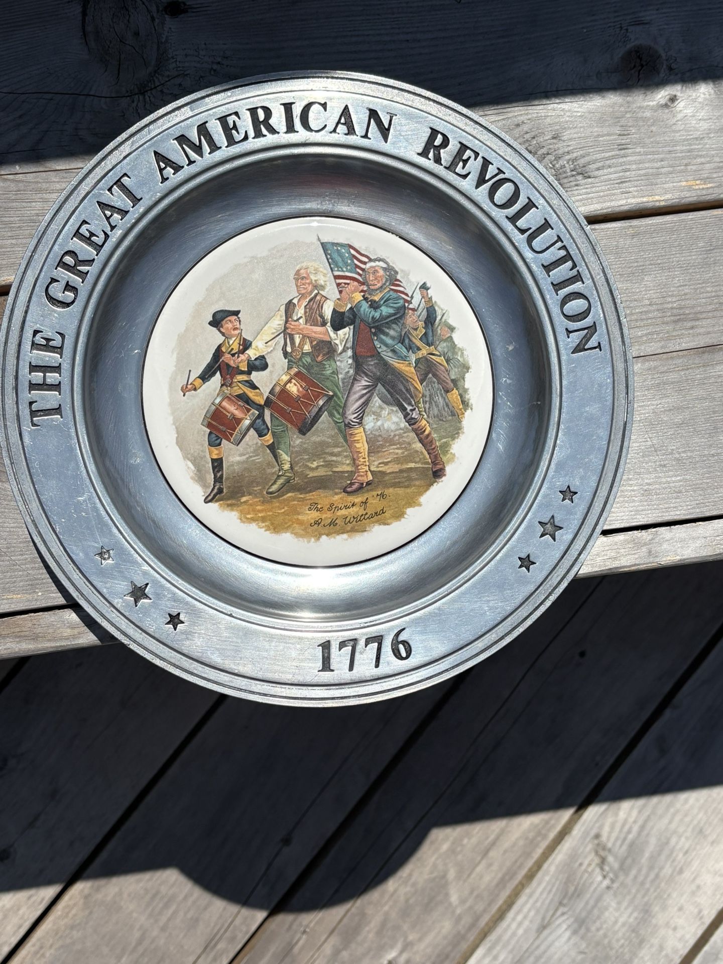 ‘THE GREAT AMERICAN REVOLUTION 1776’ Collectable PEWTER OBO