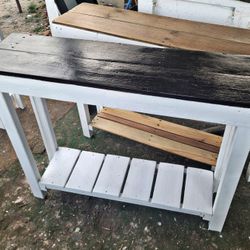 Farmhouse Rustic Primitive Wooden Pallet Sofa Table Console Table Entryway Table Potting Table 