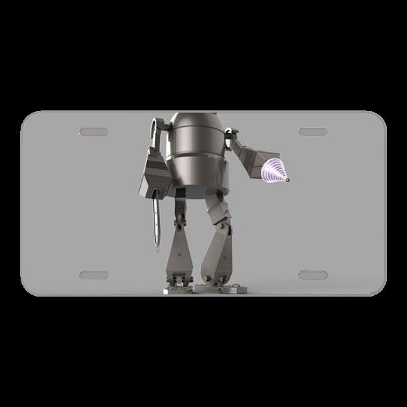 License Plate Novelty Car Front Robot Future Modern Technology