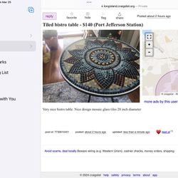 Bistro Table-  Small Or Large 