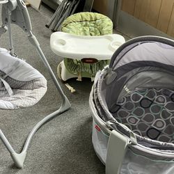 Fisher price cradle  AND Baby swing  $18 In Good Shape 