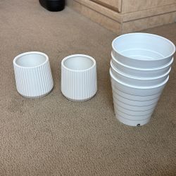 White Plant Pots