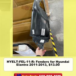 Fender Liners for Hyundai Elantra 2011 2012 2013