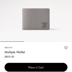 Grey Louis Vuitton “multiple Wallet”
